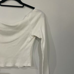 Brandy Melville Off Shoulder White T